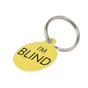 Blinde hond naamplaatje huisdierpenning