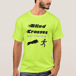 Blinde Kruisen - Border Collie op licht T-shirt