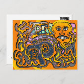 Blinde moddervlechten #1 briefkaart (Voorkant / Achterkant)