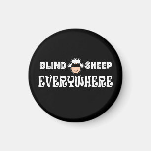 Blinde schapen overal Grappige politieke ovale sto Magneet