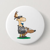 Blinde scheidsrechter blaast een fluitje ronde button 7,6 cm (Voorkant)