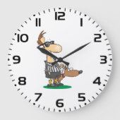 Blinde scheidsrechter blaast een klokje grote klok (Voorkant)