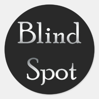 blinde vlek ronde sticker