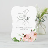 Blinde waterverf afstuderen bekendmaking feestdagenkaart (Staand voorkant)