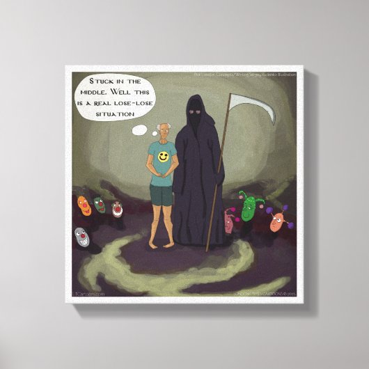 Blinden in het midden van de schimmelgrim Reaper c Canvas Afdruk (Voorkant)