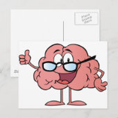 Blindencartoon die de duimen omhoog geeft briefkaart (Voorkant / Achterkant)