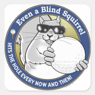 Blindeneekhoorn Golf Vierkante Sticker
