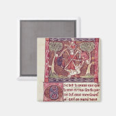 Blindengodin Fortune met koning Arthur Magneet (Voorkant / Achterkant)