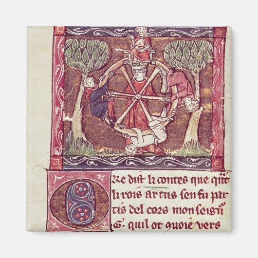 Blindengodin Fortune met koning Arthur Magneet (Voorkant)