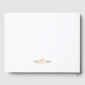 Blindenroze en goudbloemen botanische bruiloft gastenboek (Achterkant)