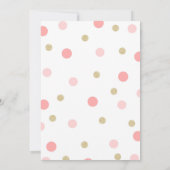 Blindenroze en goudglitteraankondigingen aankondiging (Achterkant)