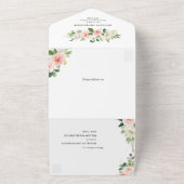 Blindenroze flesjes Geometrische botanische verbin All In One Uitnodiging (Buitenkant)