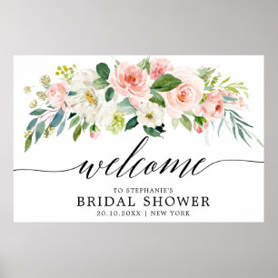 Blindenroze flessen Botanisch Vrijgezellenfeest We Poster