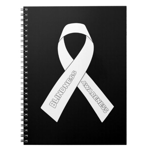 Blindheid Awareness Ribbon Notitieboek (Voorkant)