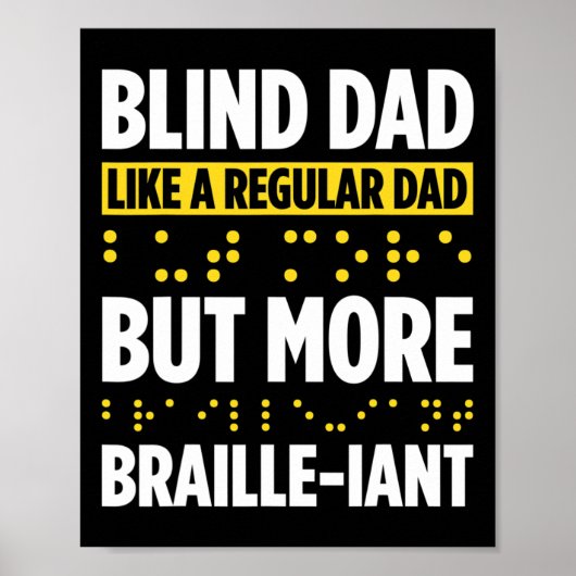 Blindheid voor blinde mensen braille poster (Voorkant)