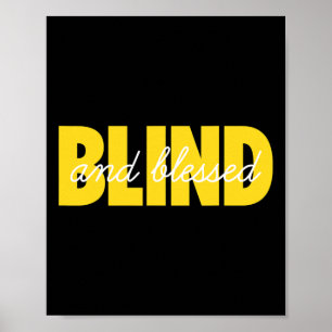 Blindheid voor blinde mensen braille poster