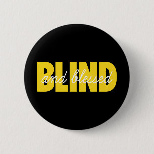 Blindheid voor blinde mensen braille ronde button 5,7 cm