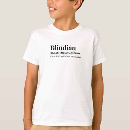 Blindian Black and South Asian shirt (Voorkant)