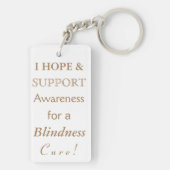 Blindness Awareness White Ribbon Sleutelhanger (achterkant)