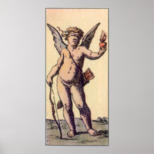  blindomhulde cupid, Valentijnse  Tarot Kaart Poster