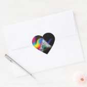 Bling "A" en diamant sur Sticker en arc-en-ciel (Enveloppe)