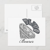 Bling Bearer Weddenschap Gift Briefkaart (Voorkant / Achterkant)