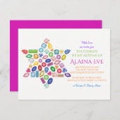 BLING BLING Bat Mitzvah uitnodiging (Voorkant / Achterkant)