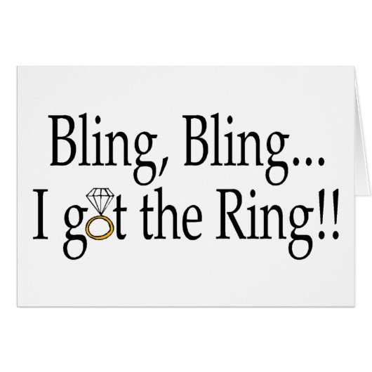 Bling Bling j'ai obtenu l'anneau (Devant horizontal)