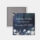 Bling Bling Winter Wedding Save the Date Magneet (Voorkant / Achterkant)