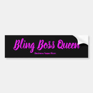 Bling Boss Queen Bumpersticker