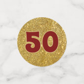 Bling! Confetti de table pour la réunion de la 50e (Petit recto)