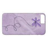 Bling Daisy over Stippen Case-Mate iPhone Case (Achterkant (Horizontaal))