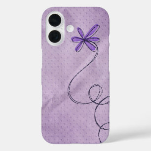 Bling Daisy over Stippen iPhone 16 Hoesje