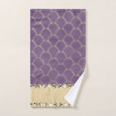 Bling Diamant à huile violet et or (Serviette à main)