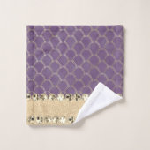 Bling Diamant à huile violet et or (Gant de toilette)