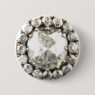 Bling Diamond Rhinestone Costume Jewelry Ronde Button 5,7 Cm