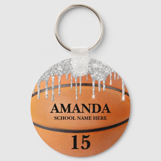 Bling Drip Basketbal Sleutelhanger (Voorkant)