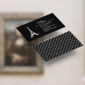 Bling Eiffel Tower op Classy Black Visitekaartje