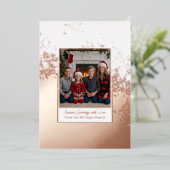 Bling Folie Kerst Kaart Sjabloon Custom Holiday (Staand Voorkant)