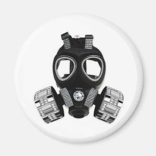 Bling Gas Mask Magneet (Voorkant)