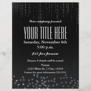 Bling Glans Elegante Glamour Evenement Flyer Poste