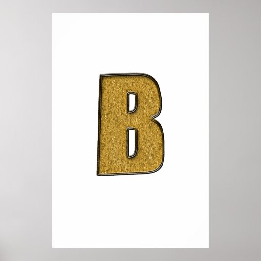 Bling Gold B Poster (Voorkant)