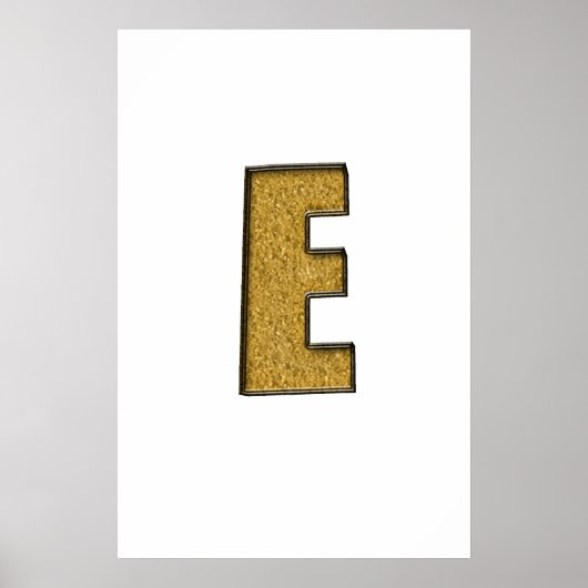 Bling Gold E Poster (Voorkant)