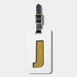 Bling Gold J Bagagelabel