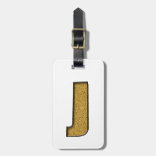 Bling Gold J Bagagelabel