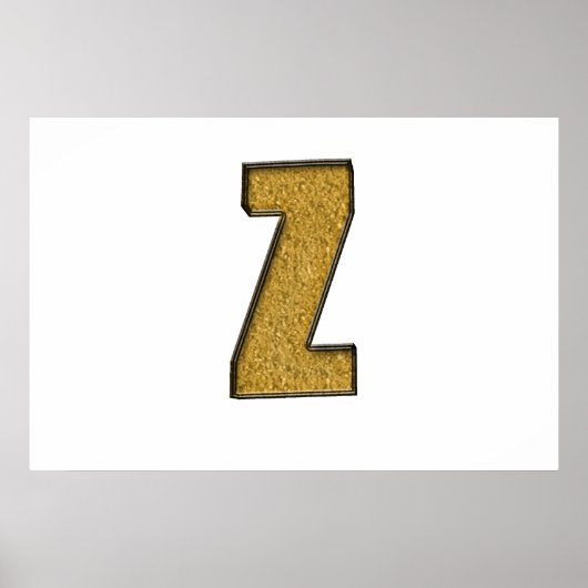 Bling Gold Z Poster (Voorkant)
