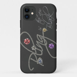 Bling is het nieuwe zwarte Pareltjes van de Rhines iPhone 11 Hoesje
