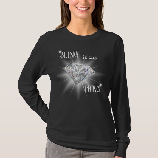 Bling is mijn ding Diamond Sparkle T-shirt (Voorkant)