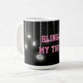 Bling is mijn Mok met diamanten (Voorkant links)