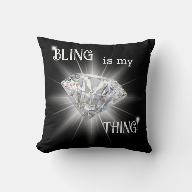 Bling is My Thing Diamond Sparkle Kussen (Voorkant)